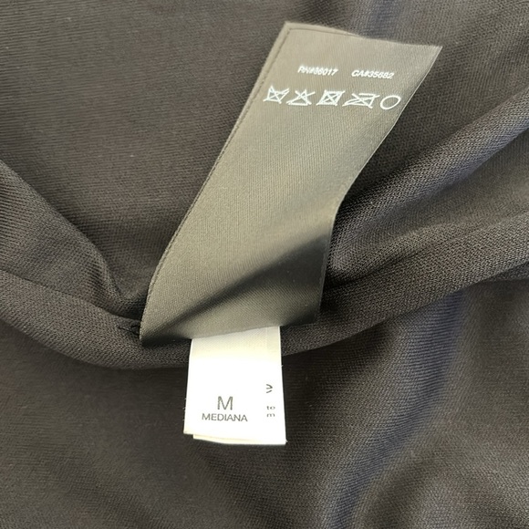 Bebe double split sheer bodice long slip gown cocktail Midi Dress size M - Picture 14 of 14